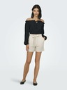 Jacqueline de Yong Cremefarbene Damen Leinen Shorts JDY Say