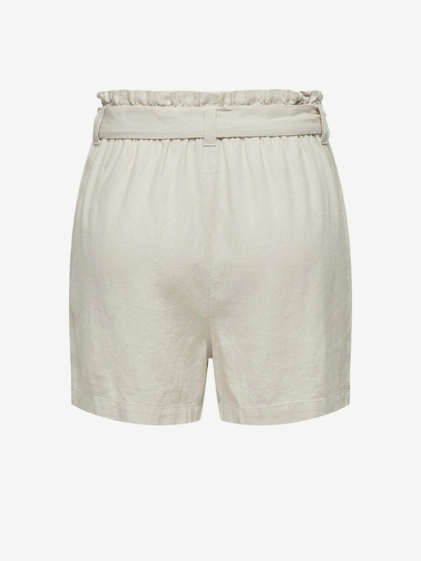 Jacqueline de Yong Cremefarbene Damen Leinen Shorts JDY Say