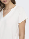 Jacqueline de Yong Cremefarbene JDY Damen-Löwenbluse