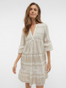 Vero Moda Weiß und grau gemustertes Vero Moda Dicthe Kleid für Damen