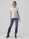 Vero Moda Vero Moda Ava Cremefarbenes Damen T-Shirt