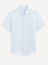 Celio Hellblau gestreiftes Herren-Leinenhemd Celio Damarlin