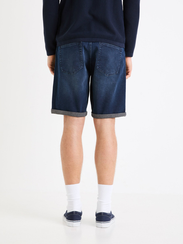 Celio Dunkelblaue Herren Denim Shorts Celio Bofirstbm