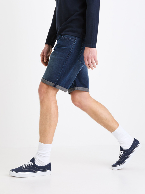Celio Dunkelblaue Herren Denim Shorts Celio Bofirstbm