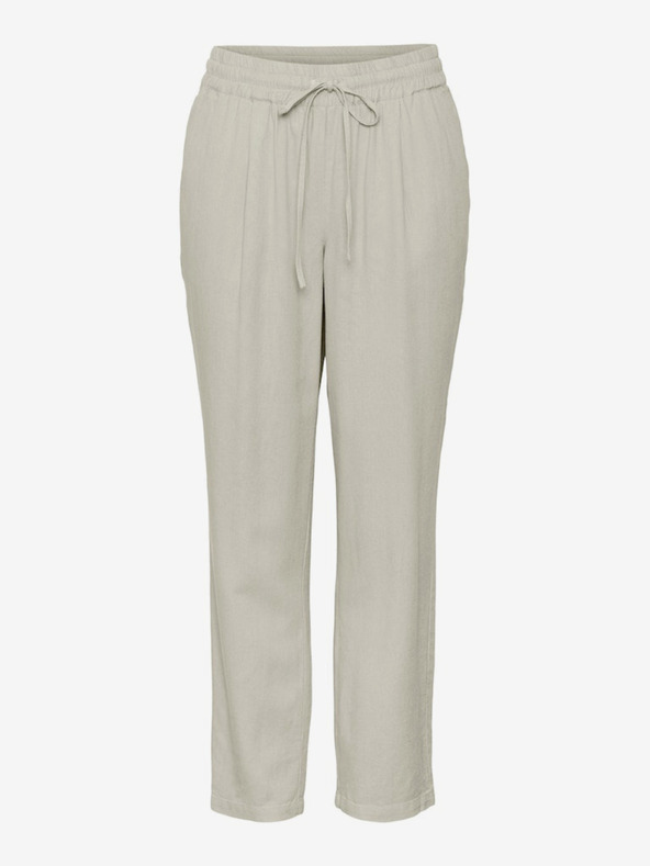 Vero Moda Beige Damenhose mit Leinen VERO MODA Jesmilo