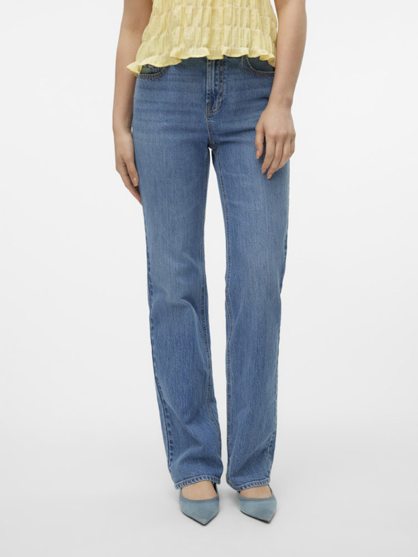 Vero Moda Blaue Straight-Jeans für Damen Vero Moda Tessa