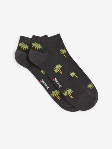 Celio Grün und schwarz gemusterte Herrensocken Celio Gisomipalm