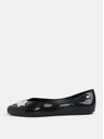 Zaxy Schwarze glänzende Ballerinas mit silberfarbenen Details Zaxy Chic