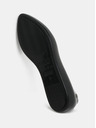Zaxy Schwarze glänzende Ballerinas mit silberfarbenen Details Zaxy Chic