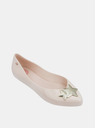 Zaxy Hellrosa glänzende Ballerinas mit goldenen Details Zaxy Chic