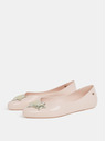 Zaxy Hellrosa glänzende Ballerinas mit goldenen Details Zaxy Chic