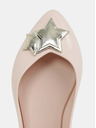 Zaxy Hellrosa glänzende Ballerinas mit goldenen Details Zaxy Chic
