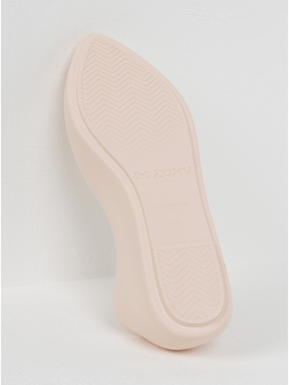 Zaxy Hellrosa glänzende Ballerinas mit goldenen Details Zaxy Chic