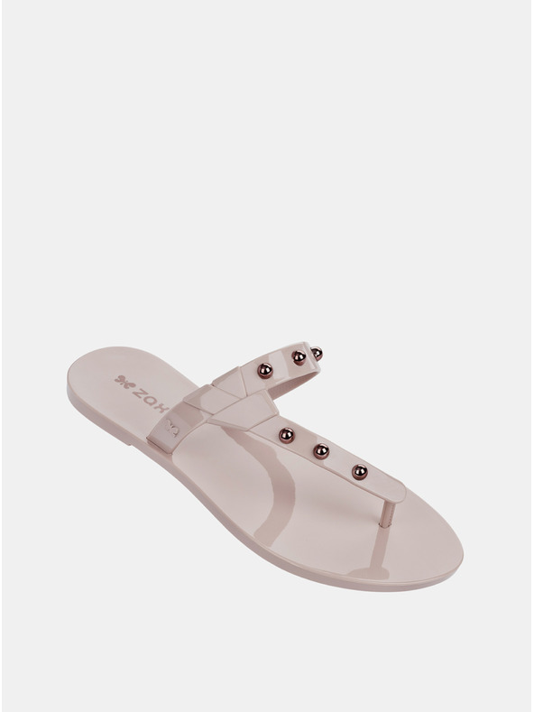Zaxy Hellrosa Flip Flops mit roségoldenen Details Zaxy Spike