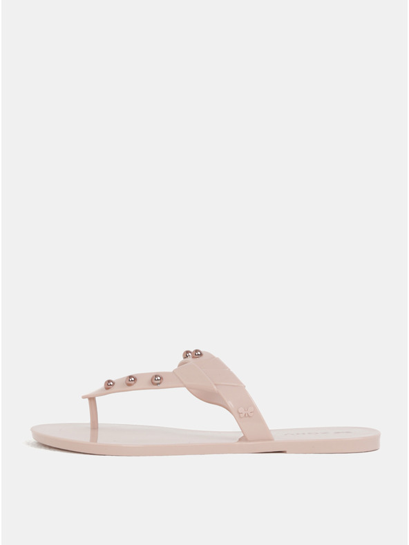 Zaxy Hellrosa Flip Flops mit roségoldenen Details Zaxy Spike