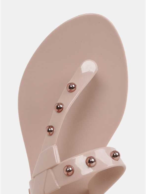 Zaxy Hellrosa Flip Flops mit roségoldenen Details Zaxy Spike