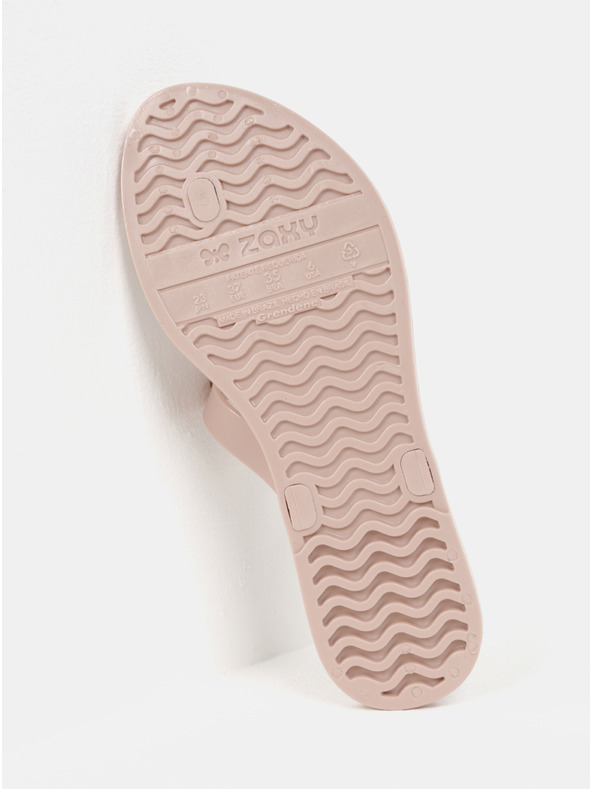 Zaxy Hellrosa Flip Flops mit roségoldenen Details Zaxy Spike