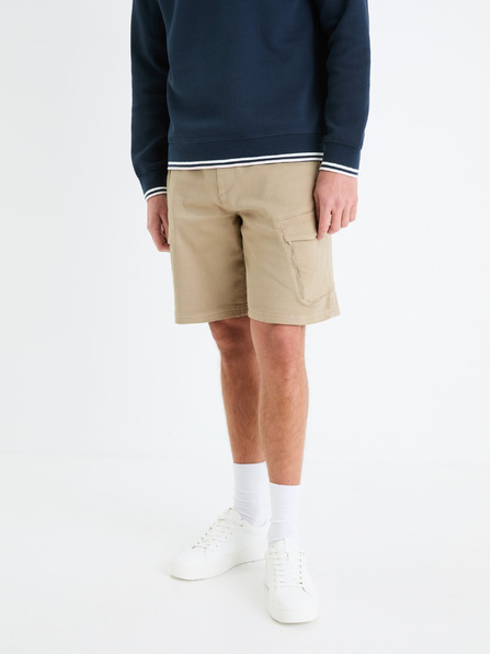 Celio Beige Herren-Cargo-Shorts Celio Gojogbm