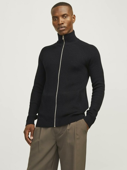 Jack & Jones Schwarzer Herren Jack & Jones Zip Pullover