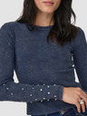 ONLY Dunkelblaues geripptes Damen-T-Shirt ONLY Valerie