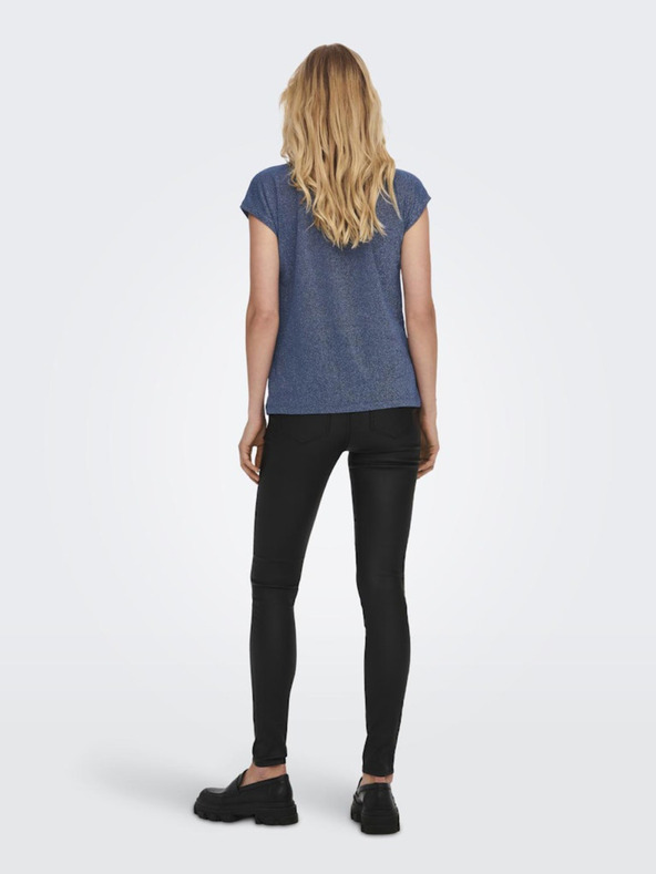 ONLY Blaues Damen ONLY Silvery T-Shirt