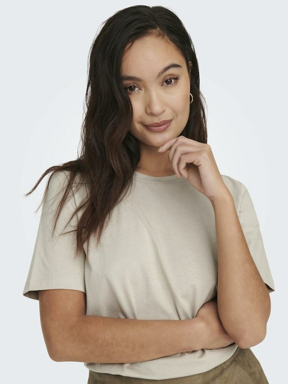 ONLY Beige Damen ONLY Nur T-Shirt