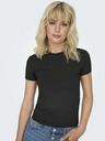 ONLY Schwarzes Basic-T-Shirt für Damen ONLY Lea