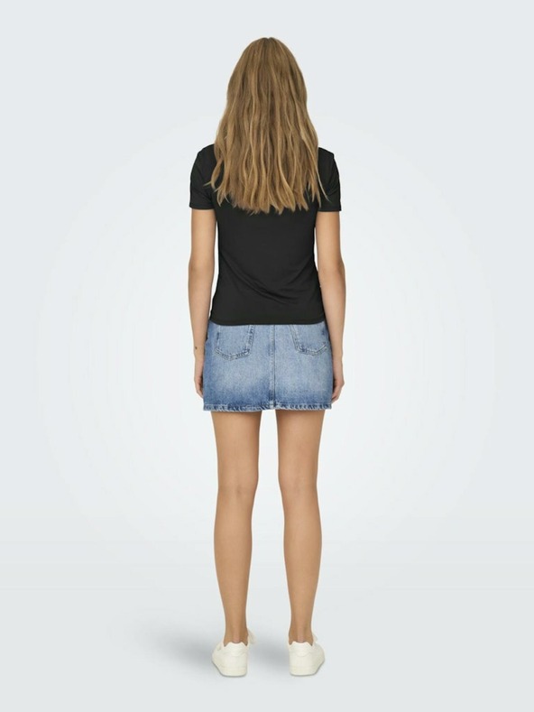 ONLY Schwarzes Basic-T-Shirt für Damen ONLY Lea