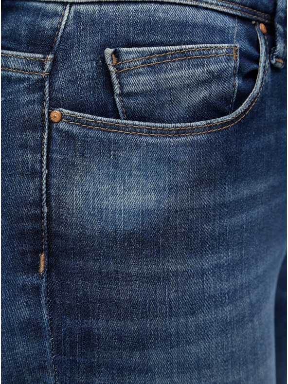 ONLY Blaue Skinny-Fit-Jeans mit Ripstop-Effekt ONLY