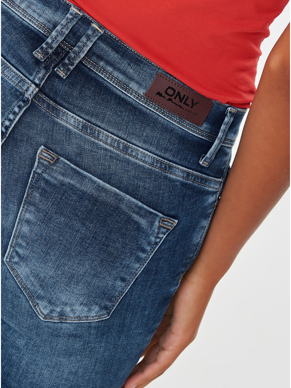 ONLY Blaue Skinny-Fit-Jeans mit Ripstop-Effekt ONLY