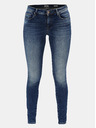 ONLY Blaue Skinny-Fit-Jeans mit Ripstop-Effekt ONLY