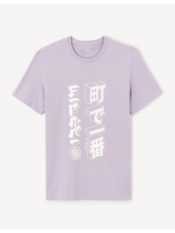 Celio Hellviolettes Herren-T-Shirt Celio Jepone