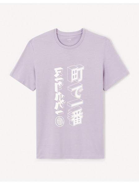 Celio Hellviolettes Herren-T-Shirt Celio Jepone