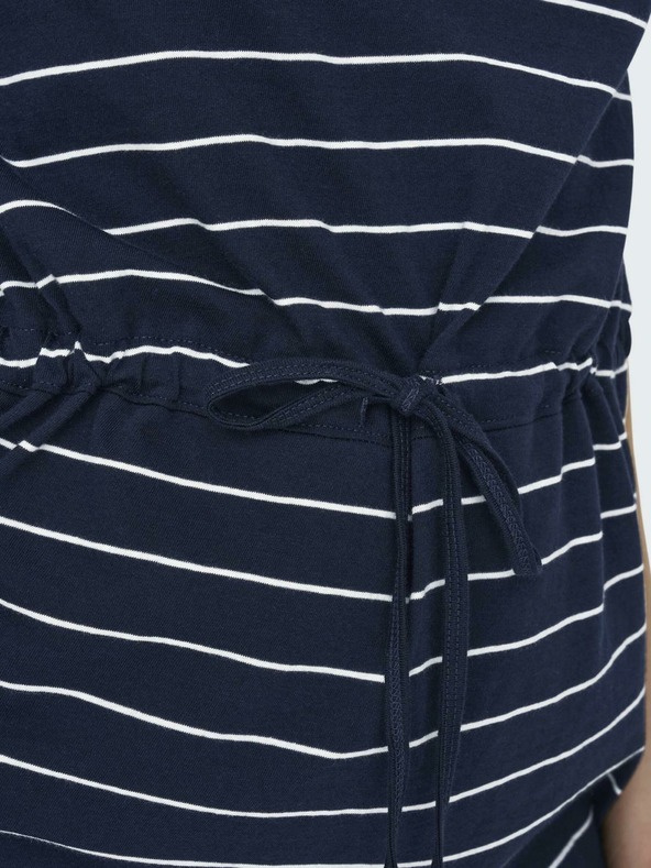 ONLY Weiß und blau gestreiftes Damenkleid ONLY