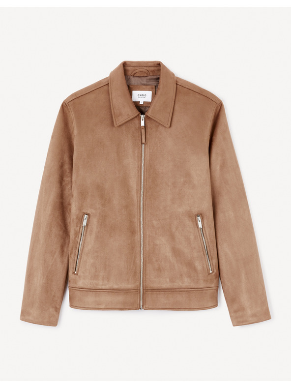 Celio Jufaster Jacke aus Wildlederimitat