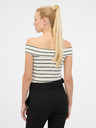 Orsay Weiß-schwarzes Damen-Kurzarm-T-Shirt ORSAY