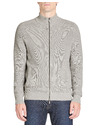 Celio Graue Herrenstrickjacke mit Reißverschluss Celio Jeshintano