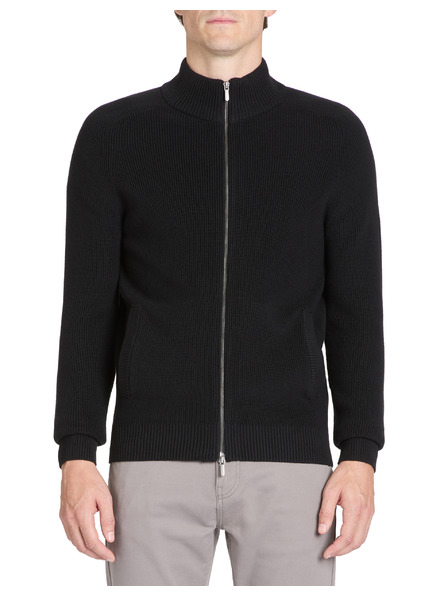 Celio Schwarze Herren Strickjacke mit Reißverschluss Celio Jipyspooky