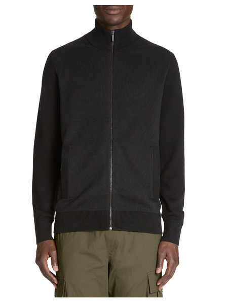 Celio Schwarze Herrenstrickjacke mit Reißverschluss Celio Jebille