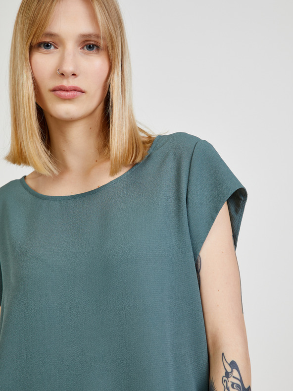 ONLY Grüne Bluse mit Reißverschluss im Rücken ONLY Vic