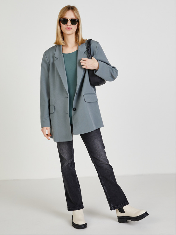 ONLY Grüne Bluse mit Reißverschluss im Rücken ONLY Vic