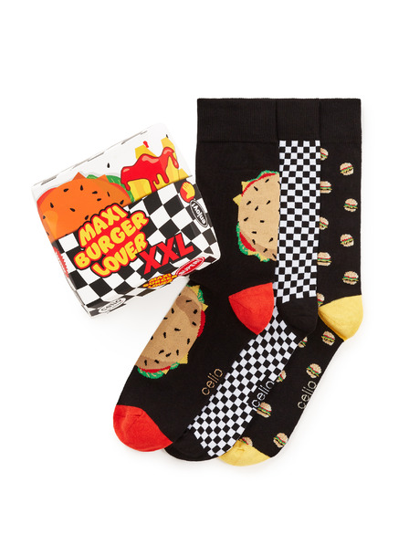 Celio Burger Socken Geschenkpackung, 3Stück ONE SIZE Celio
