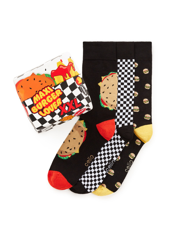 Celio Burger Socken Geschenkpackung, 3Stück ONE SIZE Celio