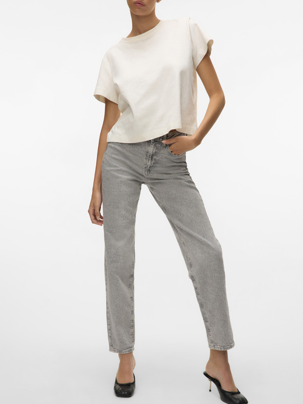Vero Moda Hellgraue Damen Mom-Jeans Vero Moda Tessa