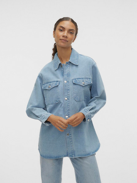 Vero Moda Hellblaues Damen Jeanshemd Jacke Vero Moda Naya