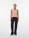 Vero Moda Weiß-orange gestreifte Damenbluse Vero Moda