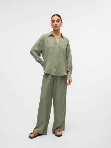 Vero Moda Khaki Damenjeans mit weitem Bein Vero Moda