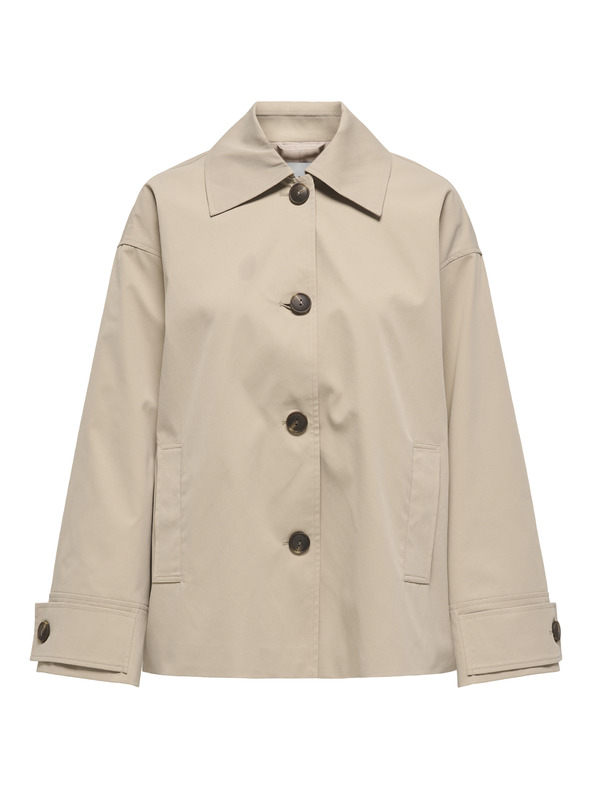 ONLY Beigefarbener kurzer Damen-Trenchcoat ONLY ONLEJA ORCHID