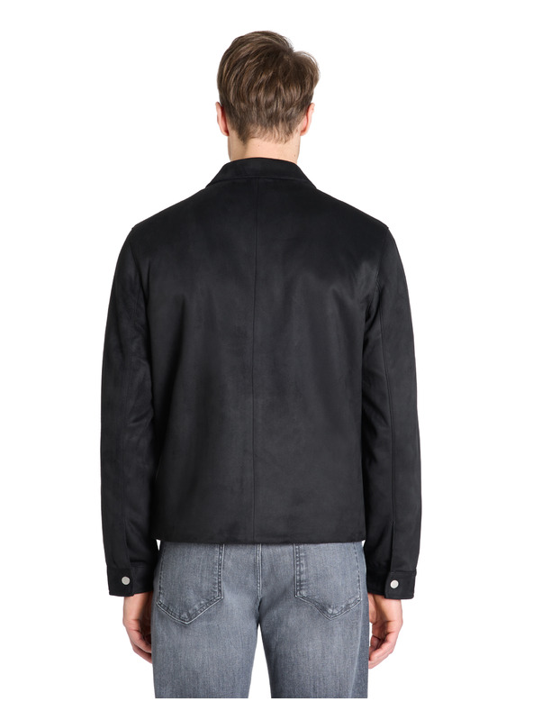 Celio Schwarze Herren-Wildlederjacke Celio Lufaster