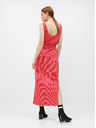 Vero Moda Rot gestreiftes Basic-Maxikleid mit Knöpfen und Schlitzen VERO MODA Daina